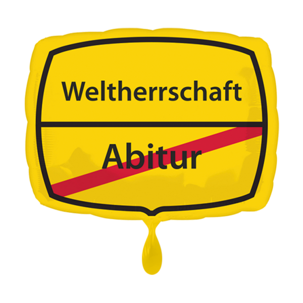Folienballon - Abitur/Weltherrschaft 50cm