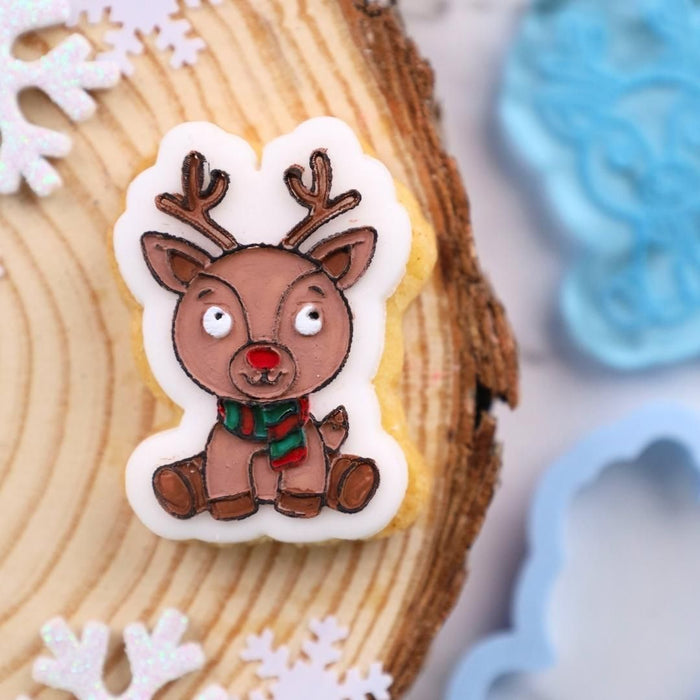 Sweet Stamp -  Mini Stamp 'n Cut - Cartoon Reindeer