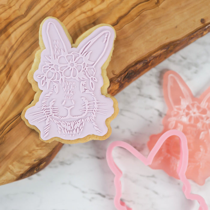 Sweet Stamp Cutter& Stamp - Amy Jane Collection "Floral Bunny"