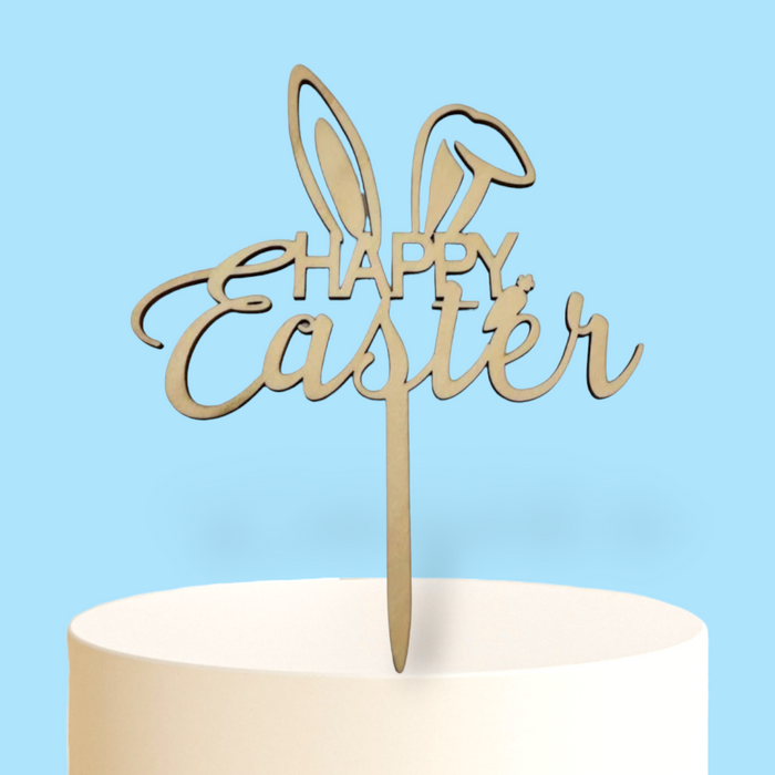 CakeTopper - Holz "Happy Easter"