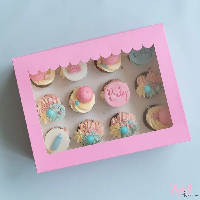 Cupcake Box CandyShop "Rosa" - 12er Inlay