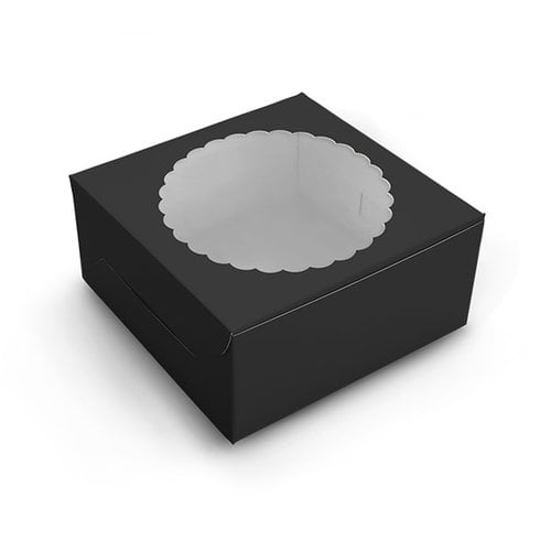 Bento Mini Cake Box - 20x20x12,7 cm schwarz