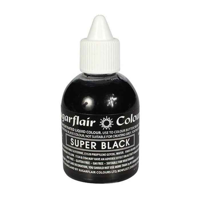 Sugarflair Airbrush Farbe - Super Black 60ml