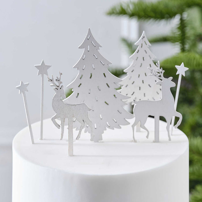 GingerRay - Cake Topper "weißer Wald" Holz