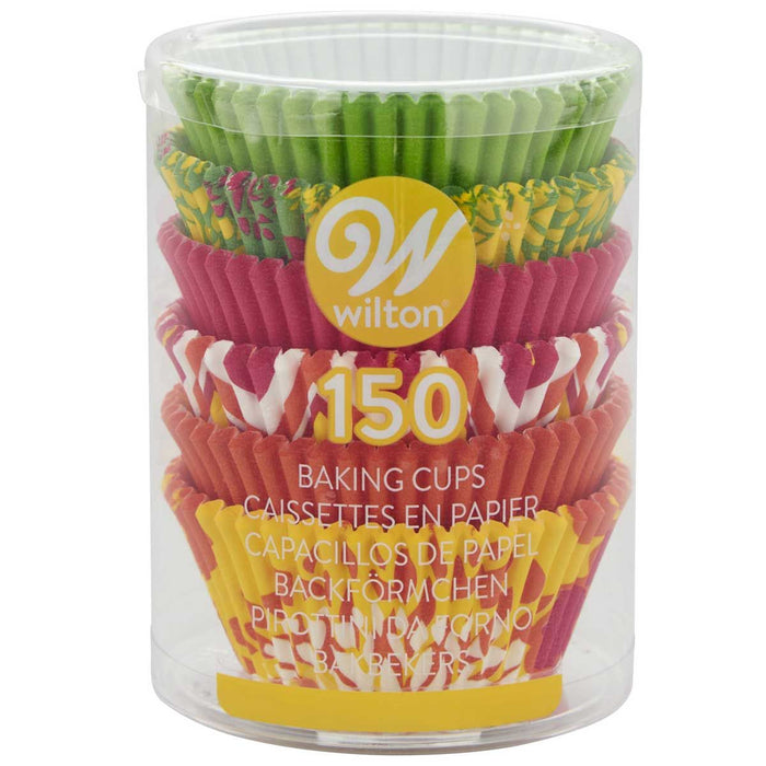 Wilton Baking Cups - Neon Floral 150 Stück