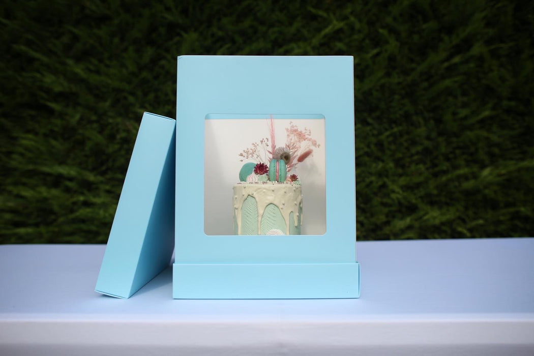 OLBAA Tall Cake Box Blue - 10'' (26x26x36cm)