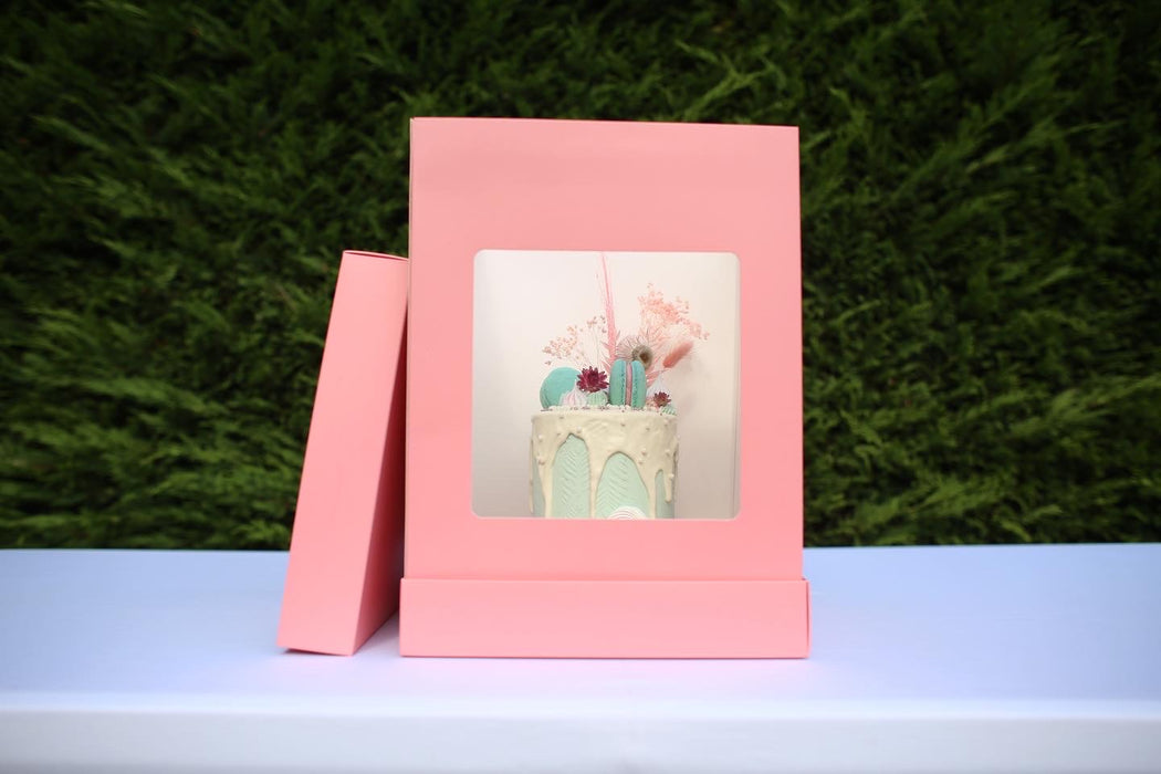 OLBAA Tall Cake Box PinkRose - 10'' (26x26x36cm)