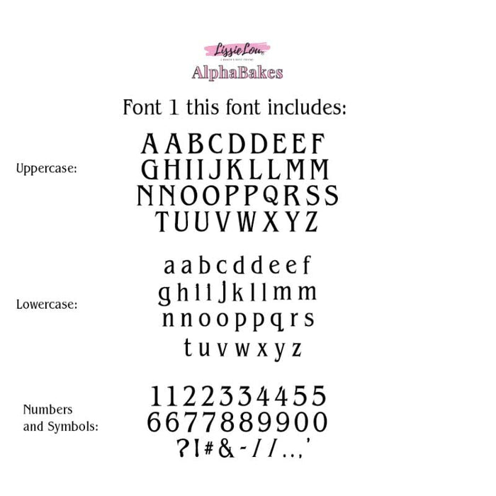Lissie Lou AlphaBakes - Font 1 Großbuchstaben (Steckleiste nicht enthalten)