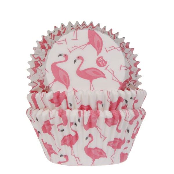 House of Marie - Baking Cups Flamingos / 50 Stück