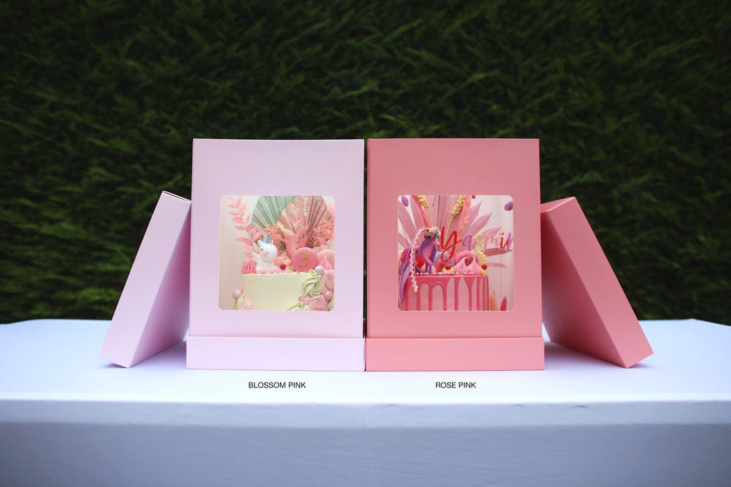 OLBAA Tall Cake Box Blossom Pink - 10'' (26x26x36cm)