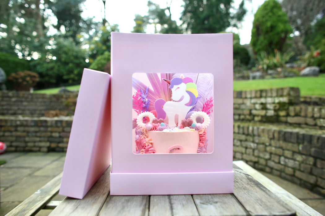 OLBAA Tall Cake Box Blossom Pink - 12'' (31x31x36cm)