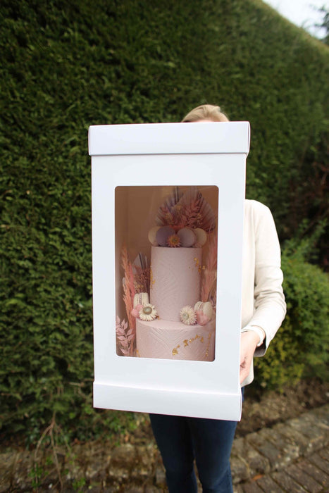 OLBAA Super Tall Cake Box Weiß - 10'' (26x26x51cm)