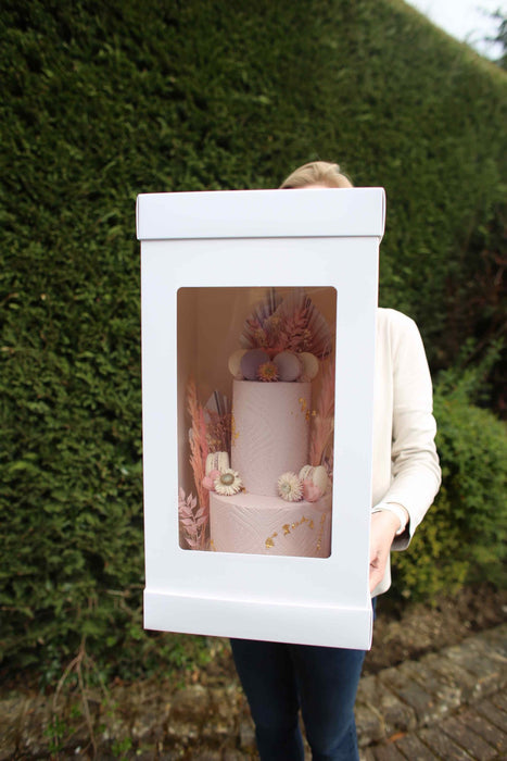 OLBAA Super Tall Cake Box Weiß - 12'' (31x31x51cm)