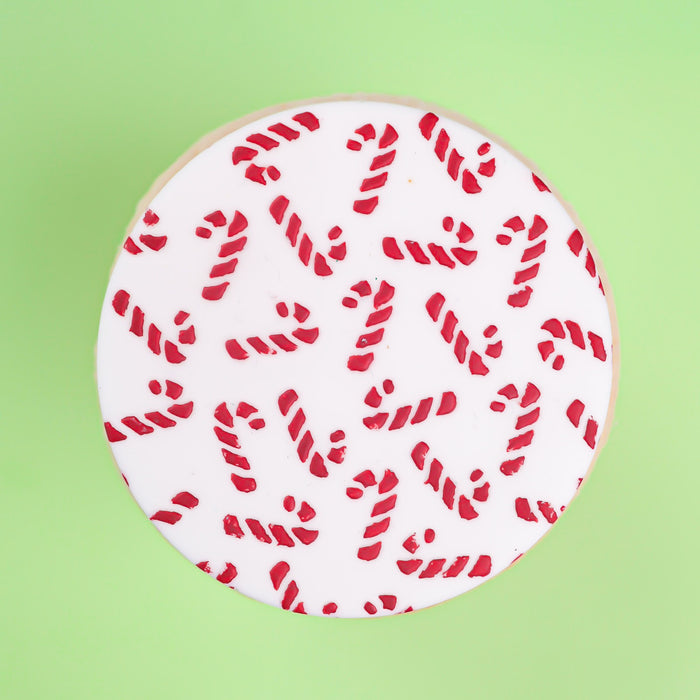 Sweet Stamp - Mini Cookie & Cupcake Stencil "Candy Canes"