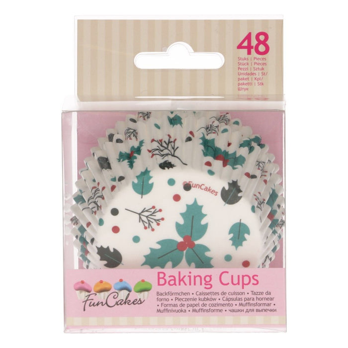 FunCakes - MuffinCups Holly Leaf (48 Stück)