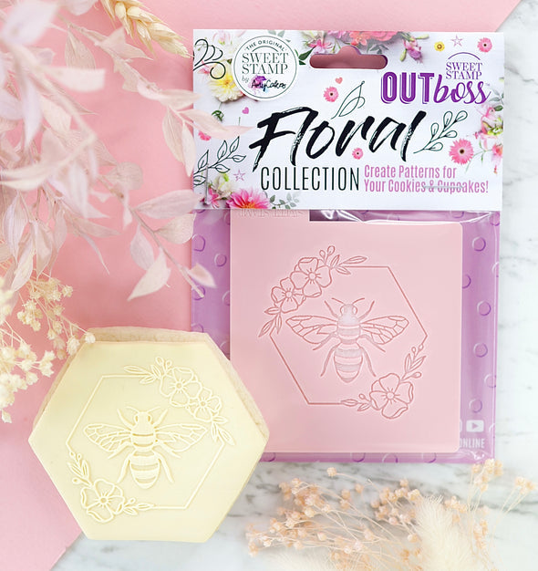 Sweet Stamp - OUTboss Floral Collection - Hexagon Bee
