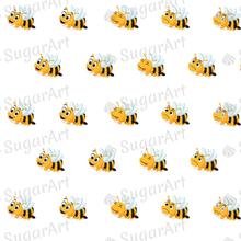 Sugar Art - Transfersheet Tiny Bees and Honeycomb