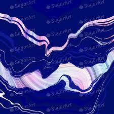 Sugar Art - IcingSheet - Blue Marble Fault Foil