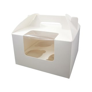CupCake 4er HenkelBox -Weiß