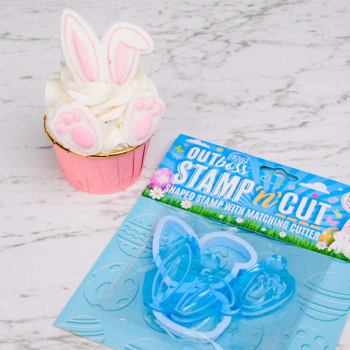 Sweet Stamp -  Stamp 'n Cut - Bunny Cupcake Set
