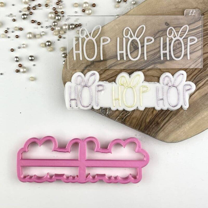 Lissie Lou - Cookie Cutter & Embosser  "Hop Hop Hop"
