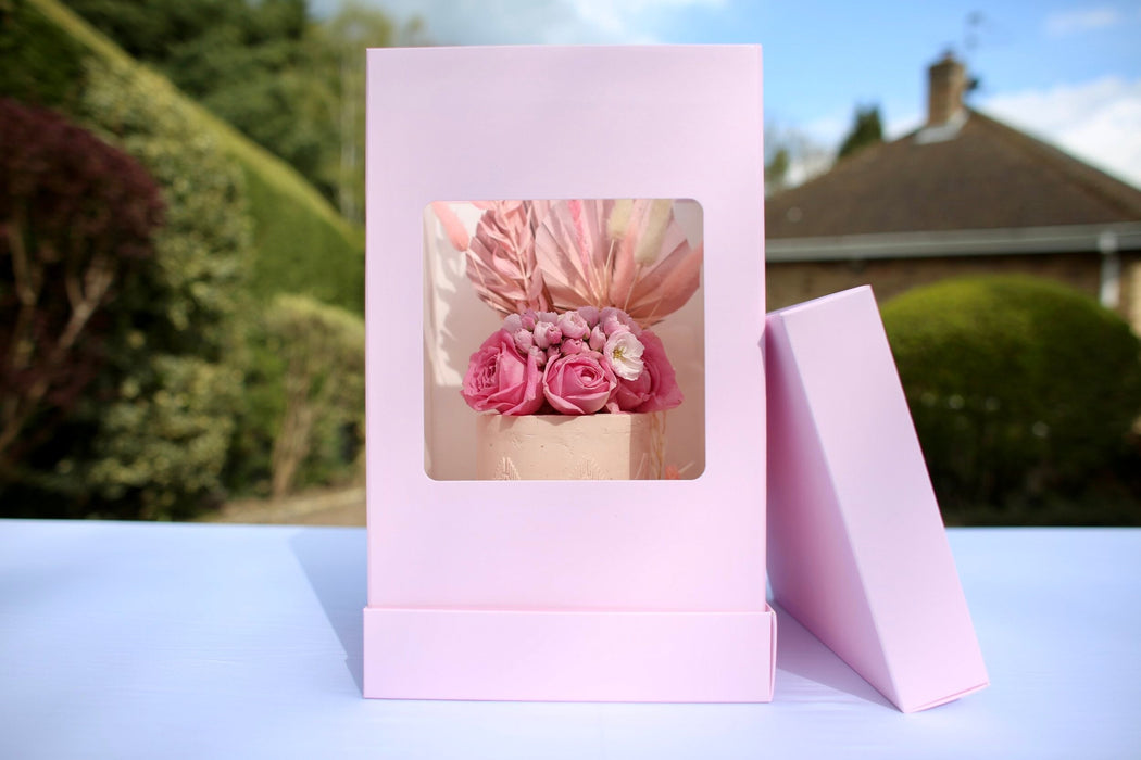OLBAA Tall Cake Box Blossom Pink - 8'' (21x21x36cm)