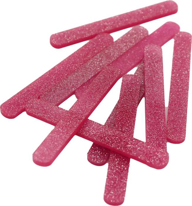 Popsicle Sticks Mini - Rosa Glitter