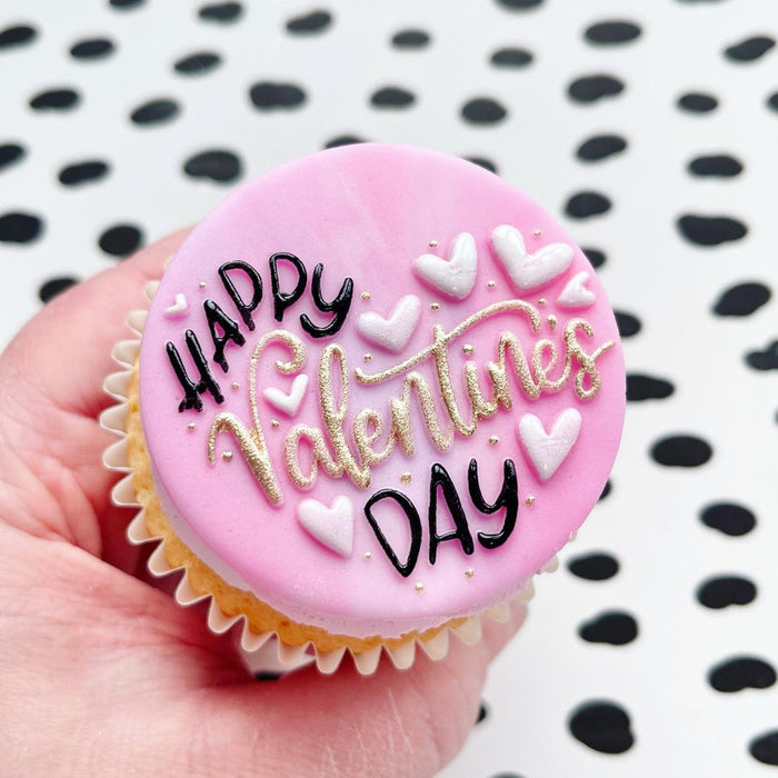Sweet Stamp - OUTboss Wish Upon A Cupcake - Happy Valentines Day Heart Shape