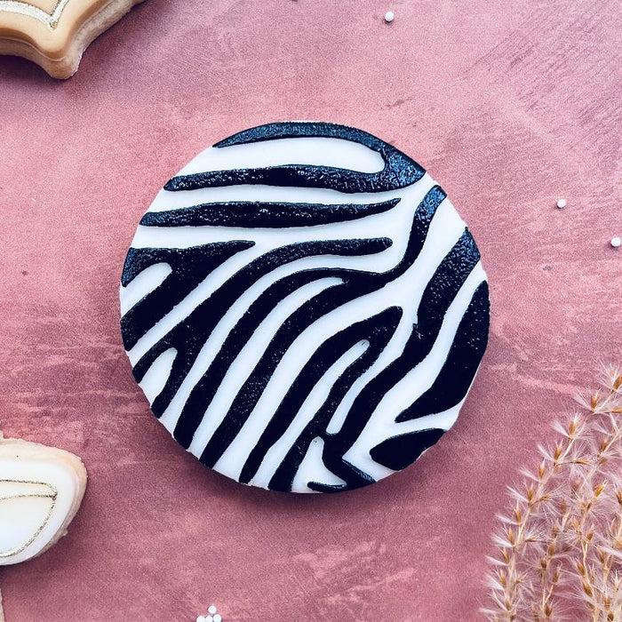Lissie Lou - Cookie Cutter & Embosser  "Zebra Animal Print Texture Tile"